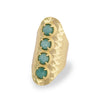 Alex Gemstone Gold Plated Cuff Ring