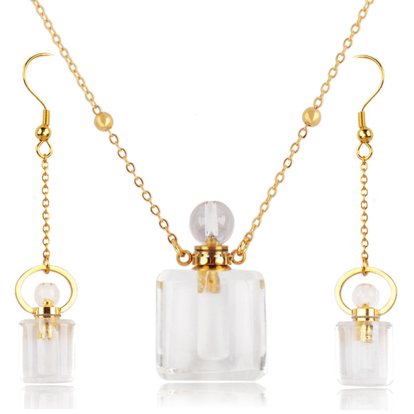 Sue Perfume Bottle Gold Jewelry Set