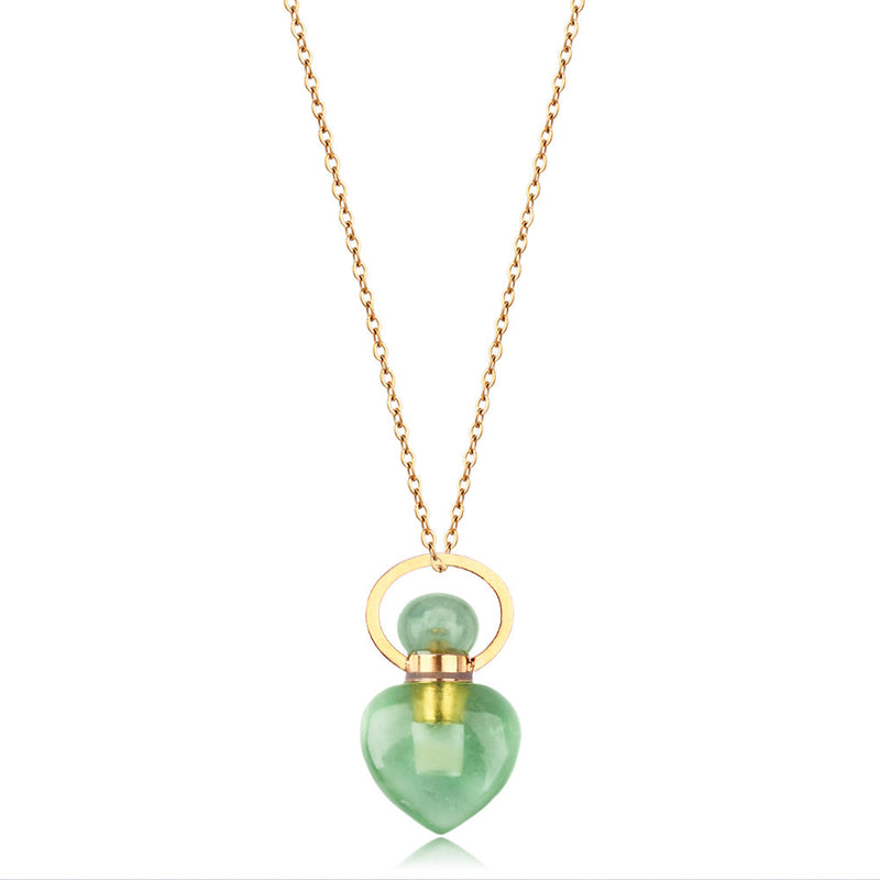 Mini Heart Perfume Bottle Necklace