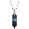 Tania Gemstone Prism Bottle Silver Necklace