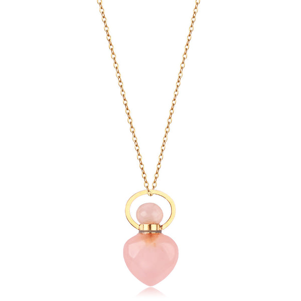 Mini Heart Perfume Bottle Necklace