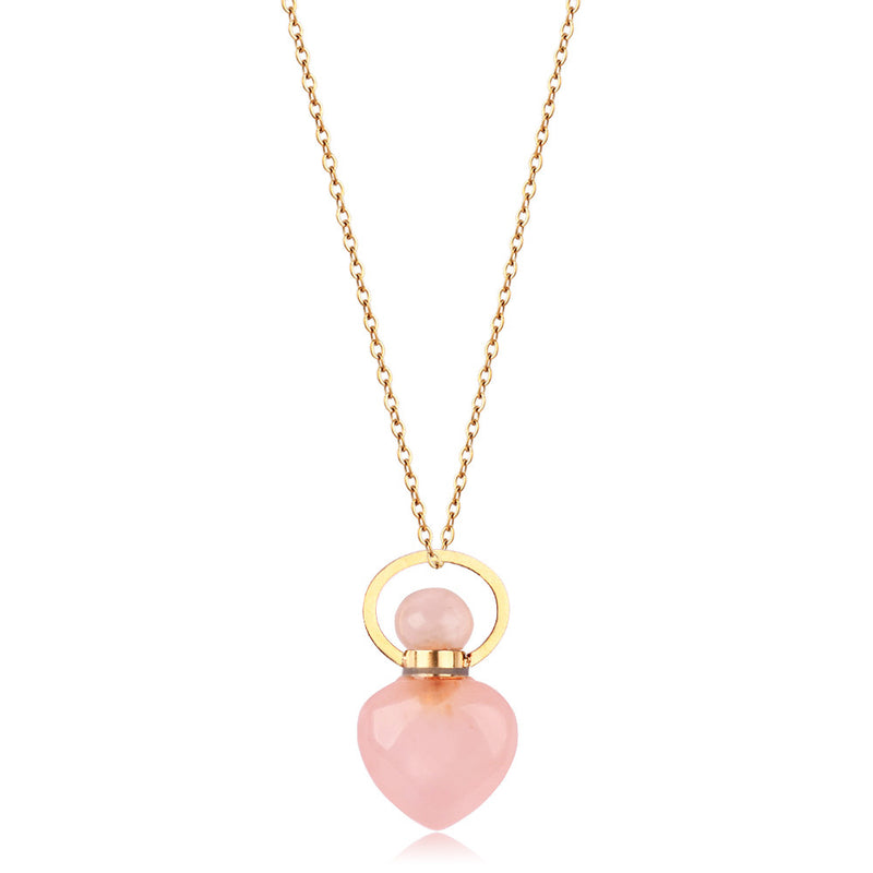 Mini Heart Perfume Bottle Necklace