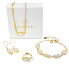 Echo Moonstone Vintage Gold Jewelry Set