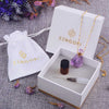 Dreamer Gemstone Gold Perfume Bottle Necklace