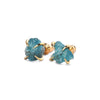 Anne Natural Crystal Claw Gold Earrings