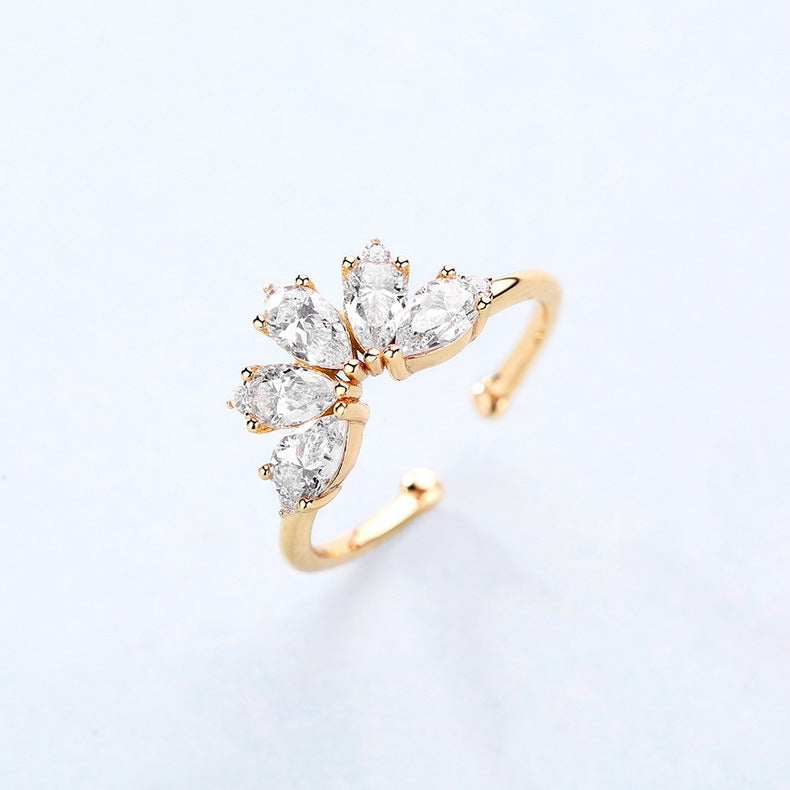 Zircon Crown Ring