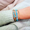 Hyacinth Gold Turquoise Cuff Bangle