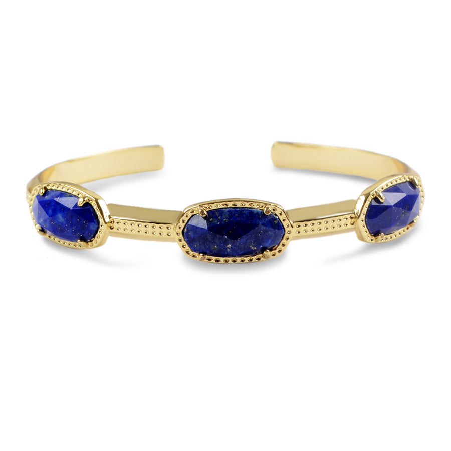 Camellia Gemstone Cuff Bangle