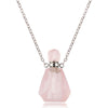 Monica Crystal Perfume Bottle Necklace Silver