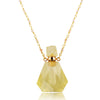 Dreamer Gemstone Gold Perfume Bottle Necklace