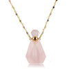 Dreamer Gemstone Gold Perfume Bottle Necklace