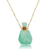 Dreamer Gemstone Gold Perfume Bottle Necklace