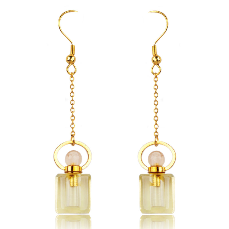 Gordon Perfume Bottle Gold Drop Earrings