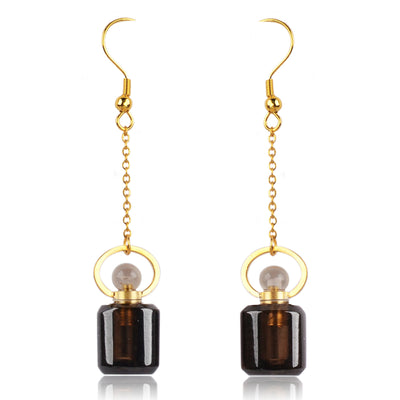 Gordon Perfume Bottle Gold Drop Earrings