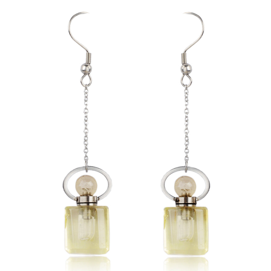 Aguilar Perfume Bottle Silver Drop Earrings