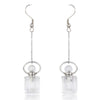 Aguilar Perfume Bottle Silver Drop Earrings