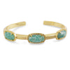 Camellia Gemstone Cuff Bangle