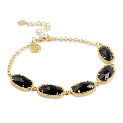 Sonder Black Agate Mineral Gold Jewelry Set