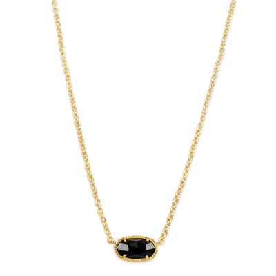 Sonder Black Agate Mineral Gold Jewelry Set