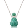 Monica Crystal Perfume Bottle Necklace Silver