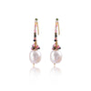 Charlene Tourmaline Wired Wrapped Baroque Pearl  Earrings