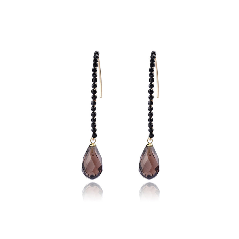 Carol Smoky Quartz Dewdrop  Earrings