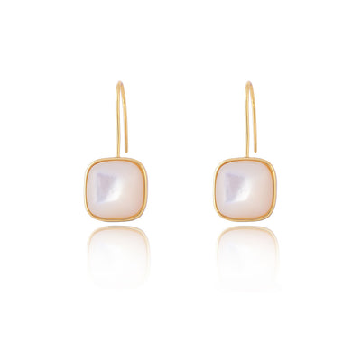 Eva White Mother of Pearl Earrings