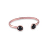 Yanna Gemstone Cuff Bangle Rose Gold