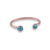 Yanna Gemstone Cuff Bangle Rose Gold