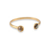 Yanna Gemstone Cuff Bangle Gold