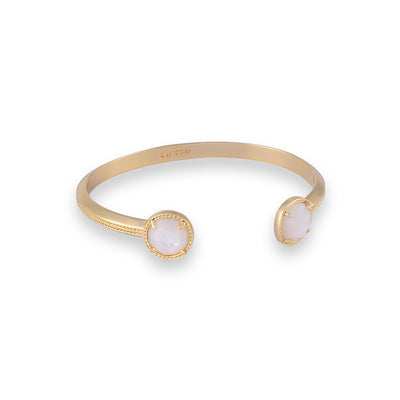 Yanna Gemstone Cuff Bangle Gold