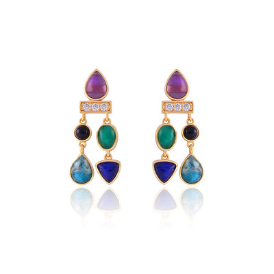 Lucia Gemstones Drop Earrings