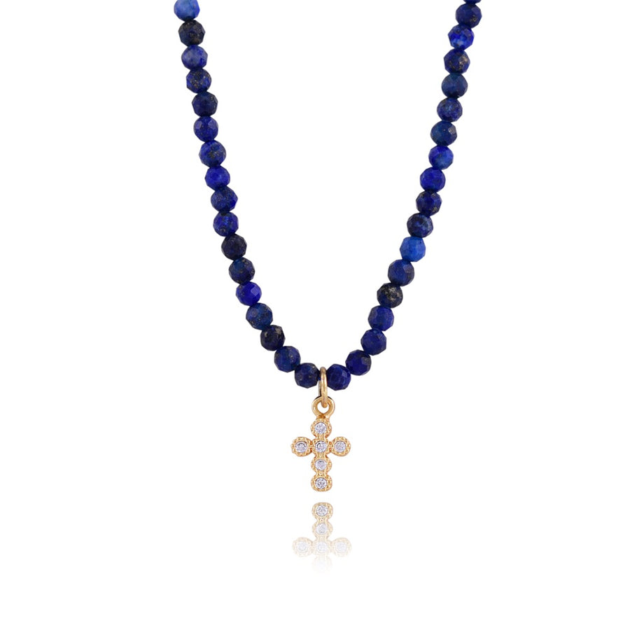 Sandra Lapis Bead Choker Neckalce