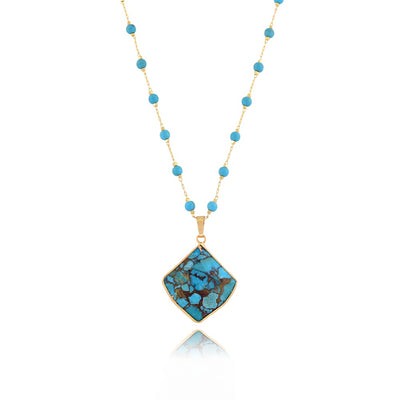 Madison Turquorise Stone Bead Necklace