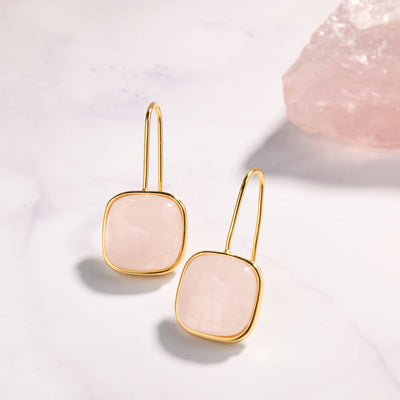 Eva Rose Quartz Earrings