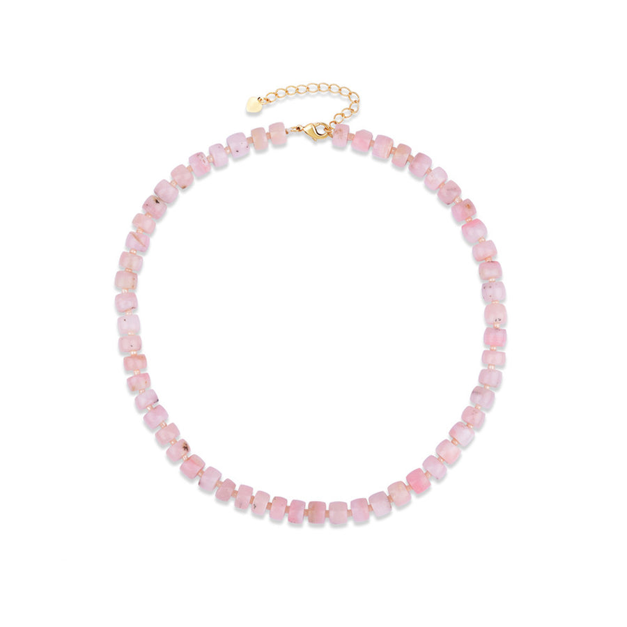 Alisa Pink Opal Stone Neckalce