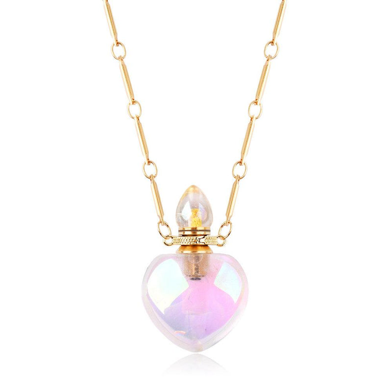 Medium Heart Perfume Bottle Necklace