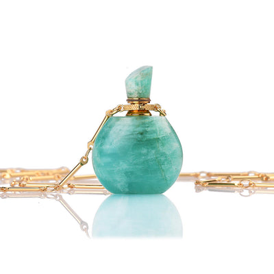 Lisa Healing Crystal Perfume Bottle Necklace