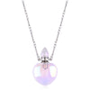 Medium Heart Perfume Bottle Necklace Silver