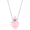 Medium Heart Perfume Bottle Necklace Silver