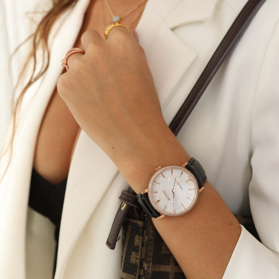 Selena White Opal Watch