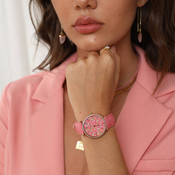 Selena Pink Opal Watch